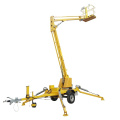 10m Towable Crank Arm Boom Lift Hydraulic Folding Boom Lift